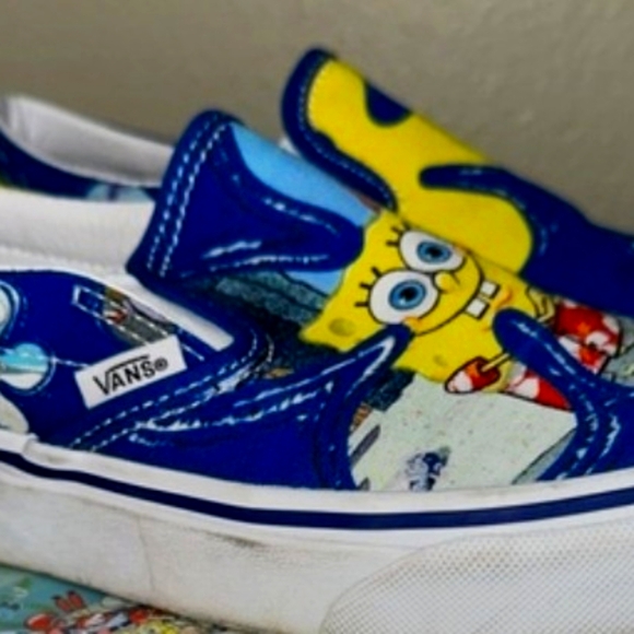 Limited Edition SpongeBob Slip On Vans Box not included  $45 Firm - Picture 1 of 5